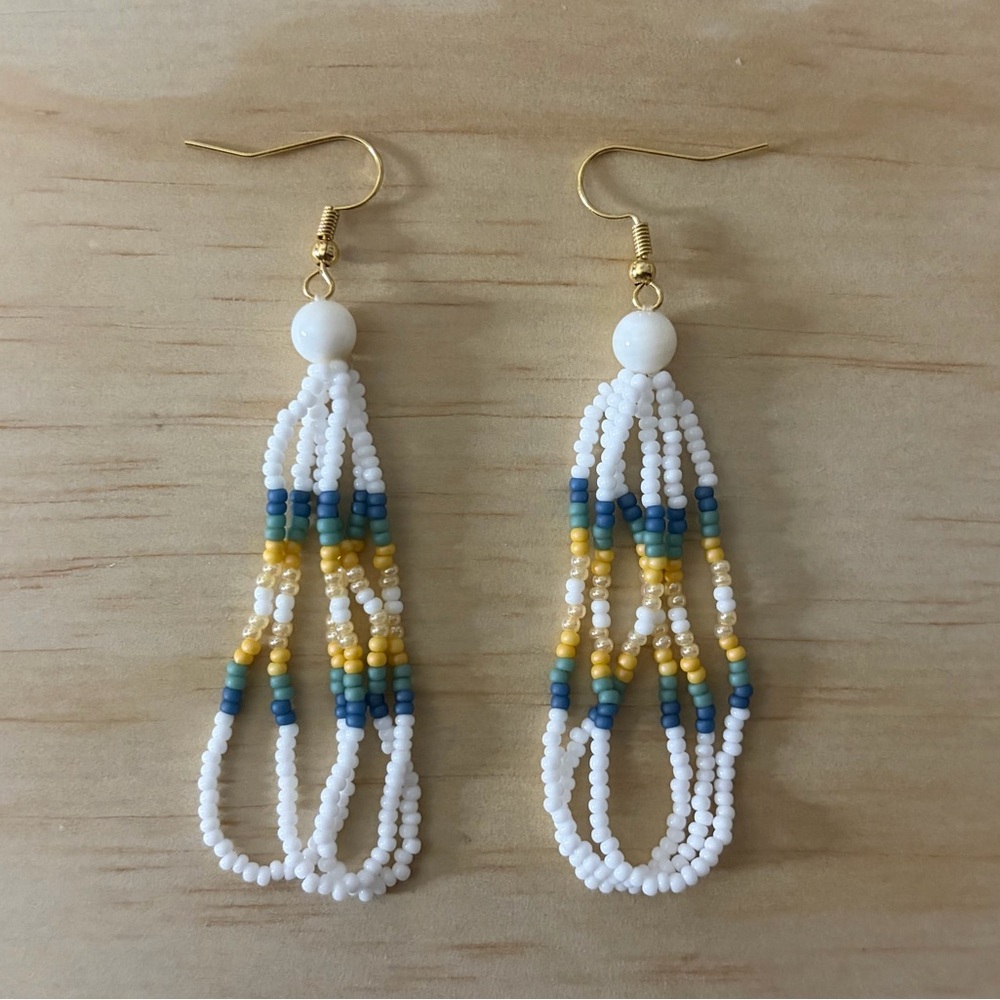 handmade beaded earrings by me